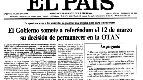 50 años de presiones a España: permanencia en la OTAN y la entrada en la Unión Europea